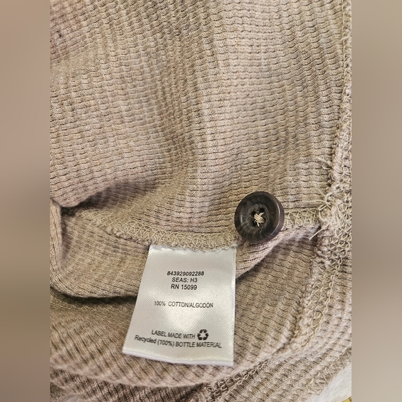 Roebuck&Co-Men's Tan Sweater S Thermal 100% Cotton - Picture 8 of 8